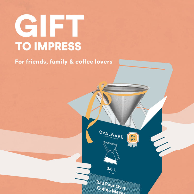 OVALWARE Pour Over Coffee Maker - Gift to impress