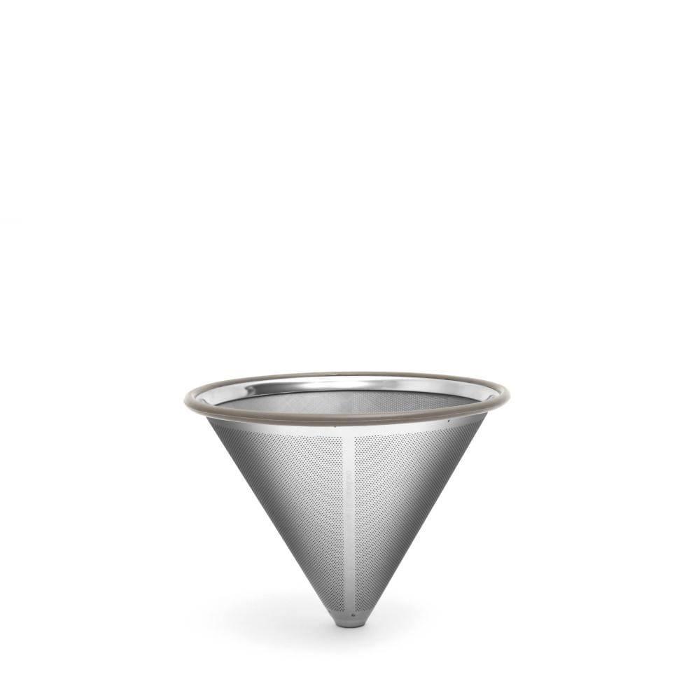 Set of cone-shaped stainless steel filters for cold brew and pour-over coffee
