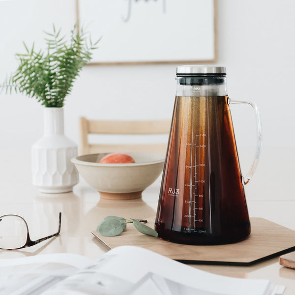 Refresh your summer with smooth, homemade cold brew. Easy recipe using our RJ3 Cold Brew Maker — perfect for sunny days and chill vibes.