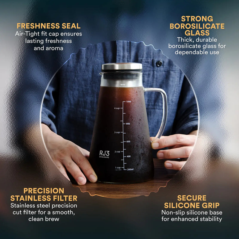 Ovalware Premium Cold Brew Maker: all benefits in one product