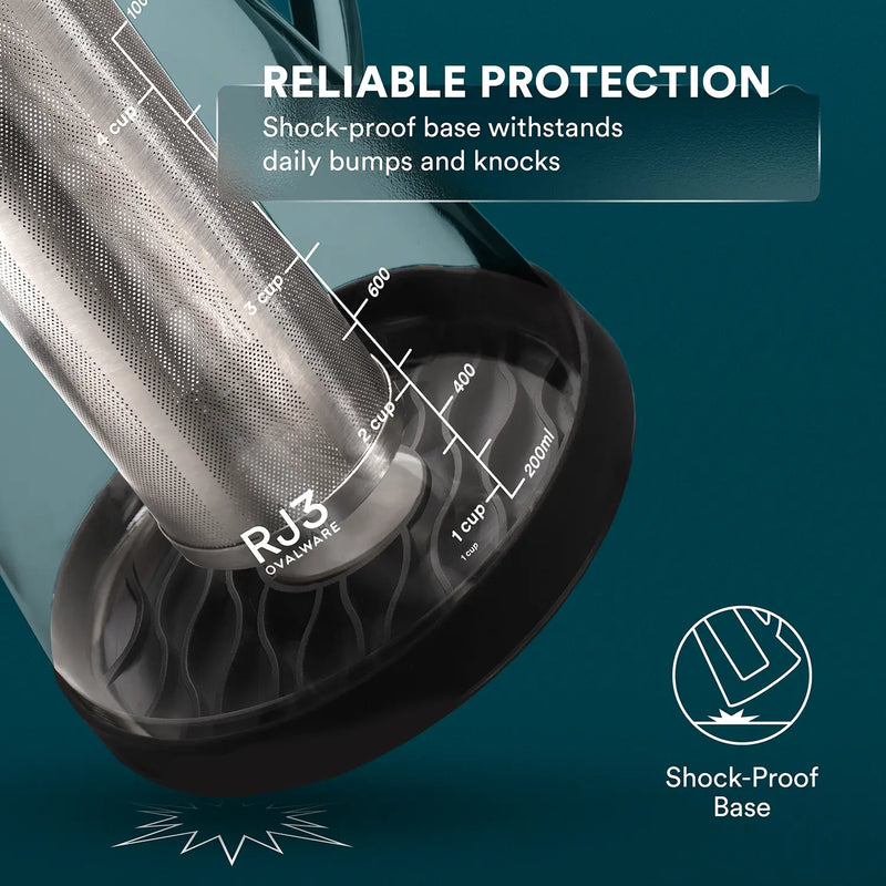 This premium cold brew maker has a shock-proof base which withstands daily usage