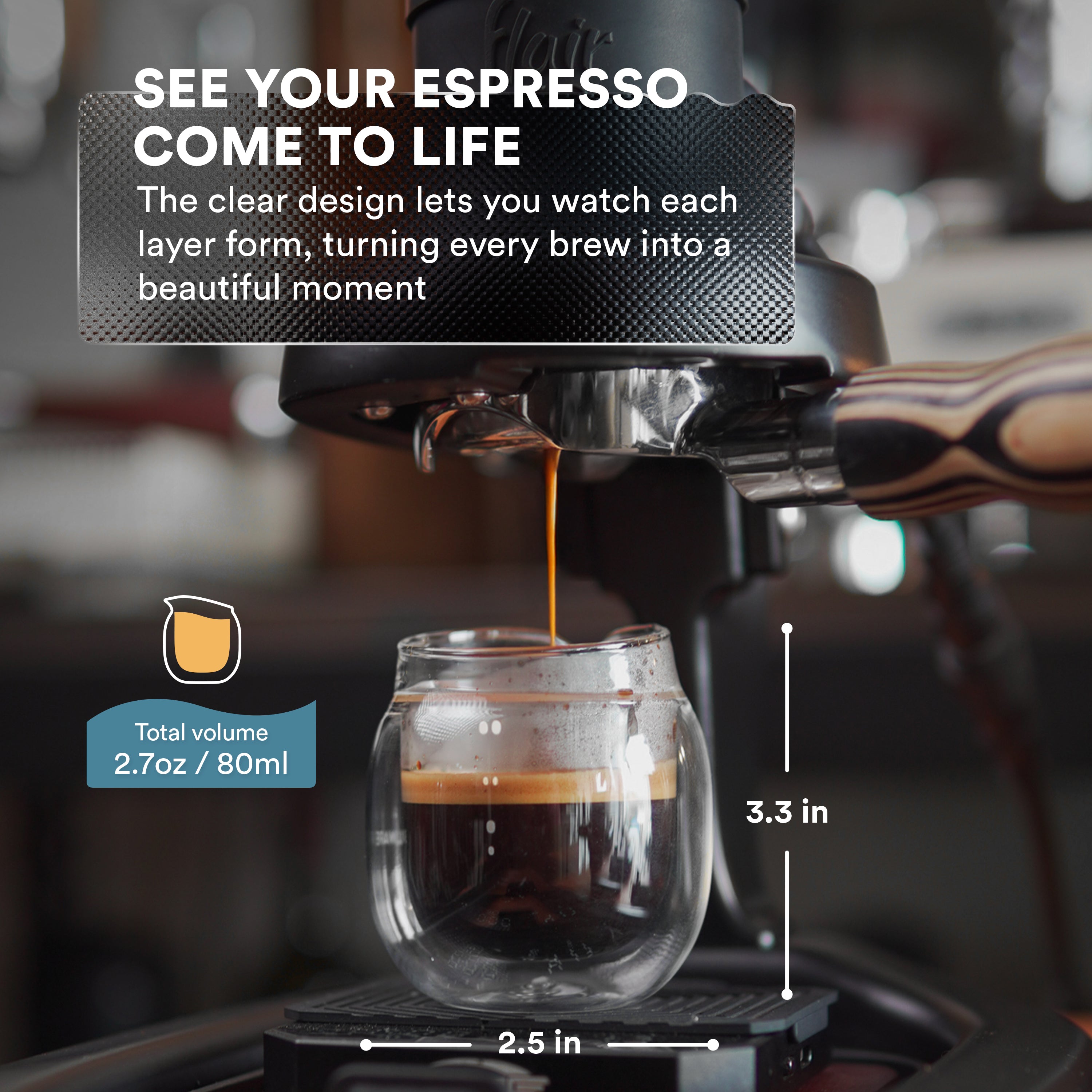 Double Wall Espresso Pouring Glass (Set of 2)