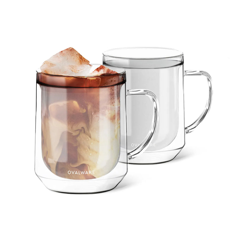 Ovalware Double Wall Mug For The Perfect Cappuccino, Macchiato, Latte