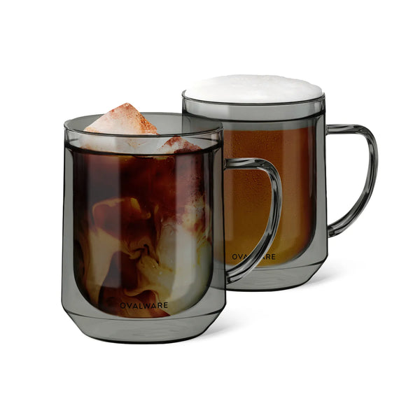 Ovalware Double Wall Mug For The Perfect Cappuccino, Macchiato, Latte