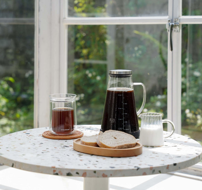 Iced Coffee High Borosilicate Glass Cup With Handles, Irish Glass